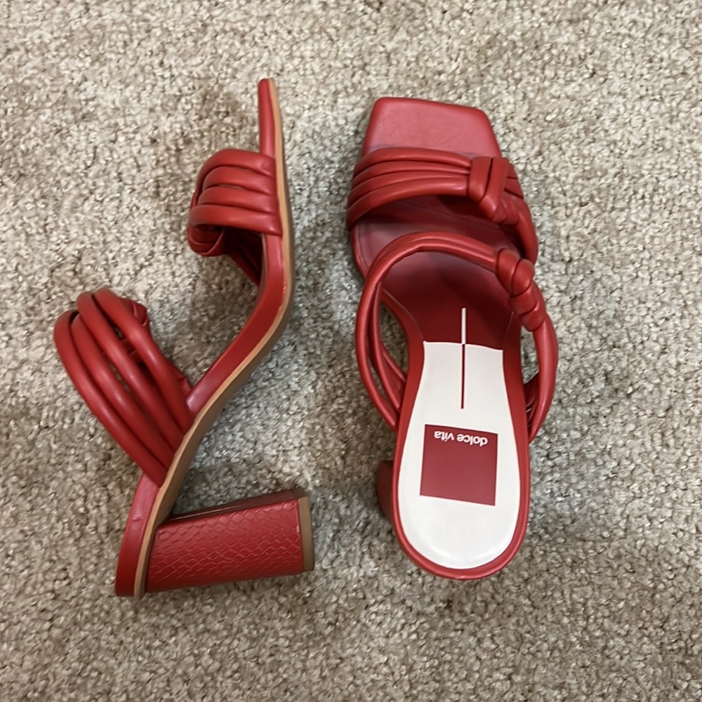 Dolce Vita sandal heels in red in size 5.5